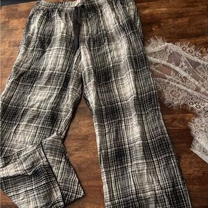 Black and White Plaid Pj pants Victoria’s Secret
